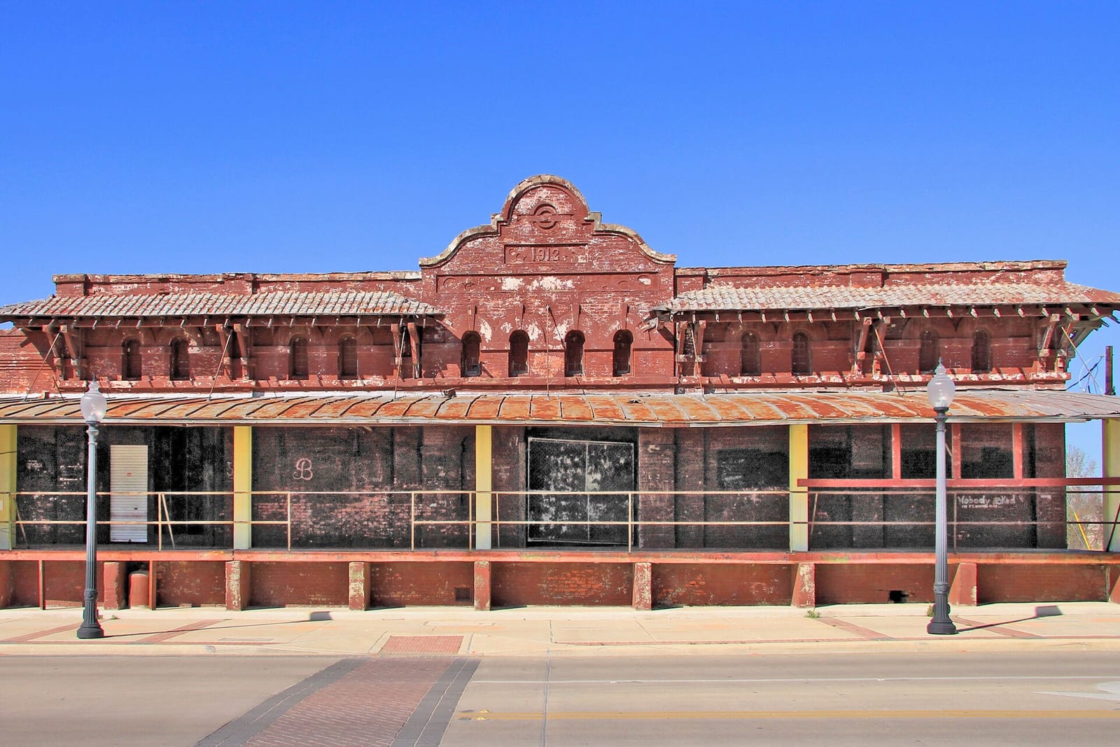 A historic brick building in downtown Bryan